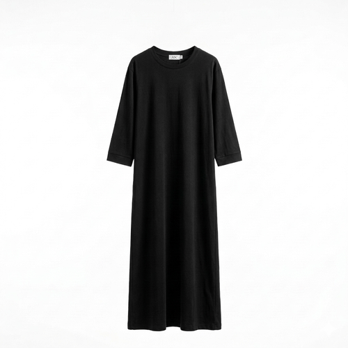 Robe Maxi 'L'Essentiel' – De Ultieme Comfortabele t-shirt dress - zwart