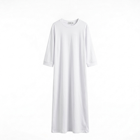 Robe Maxi 'L'Essentiel' – De Ultieme Comfortabele t-shirt dress - white