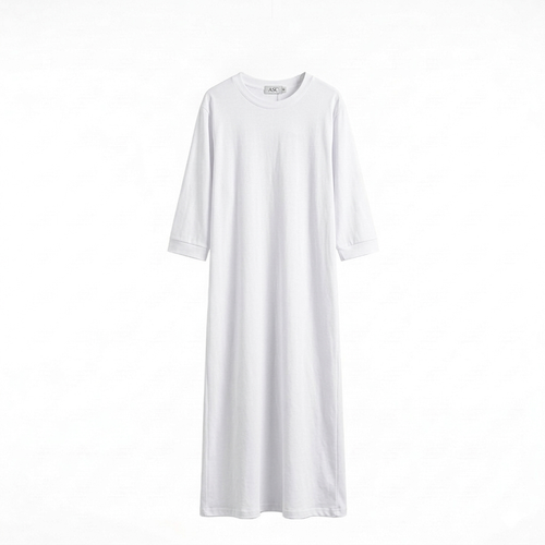 Robe Maxi 'L'Essentiel' – De Ultieme Comfortabele t-shirt dress - white