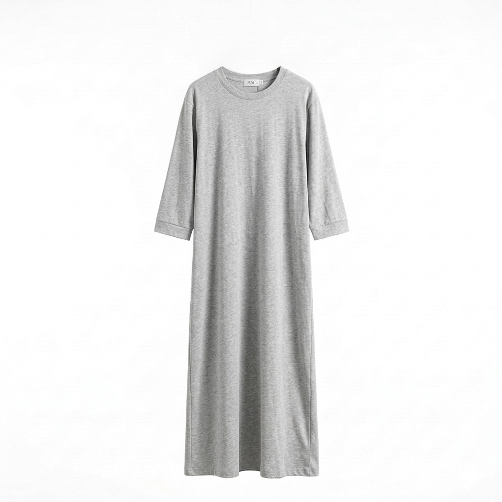 Robe Maxi 'L'Essentiel' – De Ultieme Comfortabele t-shirt dress - gray