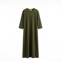 Robe Maxi 'L'Essentiel' – De Ultieme Comfortabele t-shirt dress - kaki