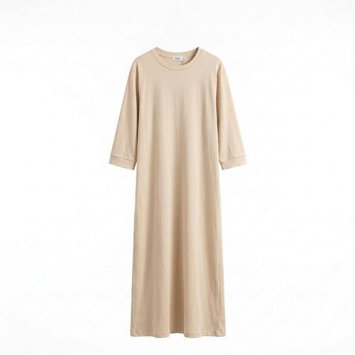 Robe Maxi 'L'Essentiel' – De Ultieme Comfortabele t-shirt dress - beige