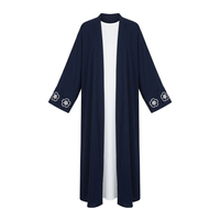 Kimono with dress flowers - navy
