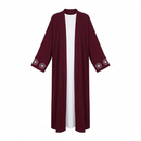 Kimono dress with flowers - burgundy