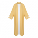 Kimono dress with flowers - yellow