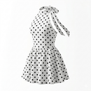 Robe de Soirée ‘Petits Pois’ – Elegante Polka Dot Mini-jurk met Halterneck