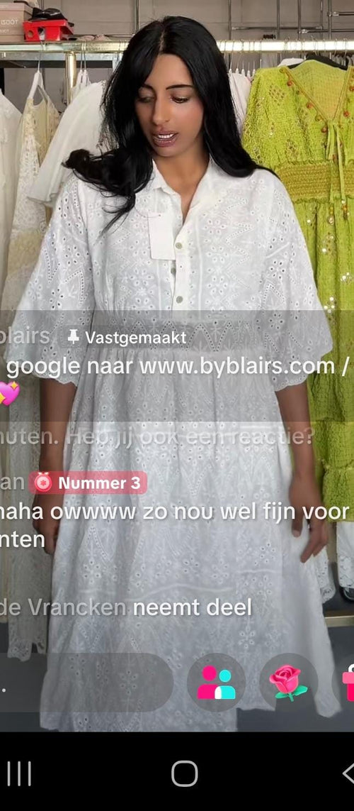 Rati witte blouse jurk