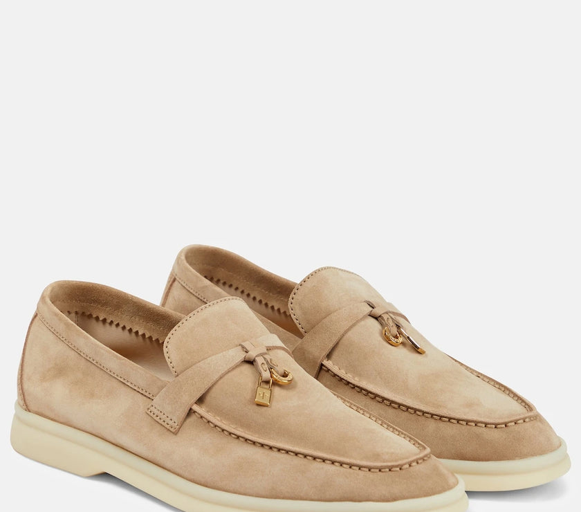 LORO SUEDE FLAT BEIGE