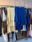 Ays70 butter yellow rok set en broek set blauw