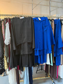 Bus _bbbddd blauwe broek set viscose en Zaria rok set zwart
