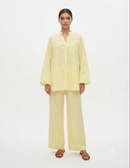 Poplin cotton oversized twinset - butter yellow PRE ORDER (wordt 26/07 verzonden)