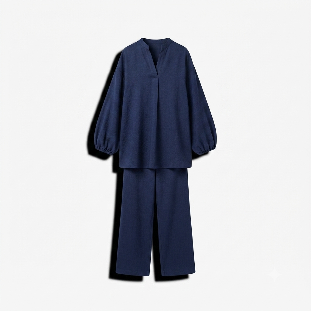 Poplin Cotton twinset - navy PRE ORDER (wordt 26/07 verzonden)
