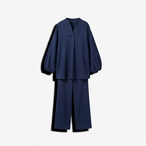 Poplin Cotton twinset - navy PRE ORDER (wordt 26/07 verzonden)