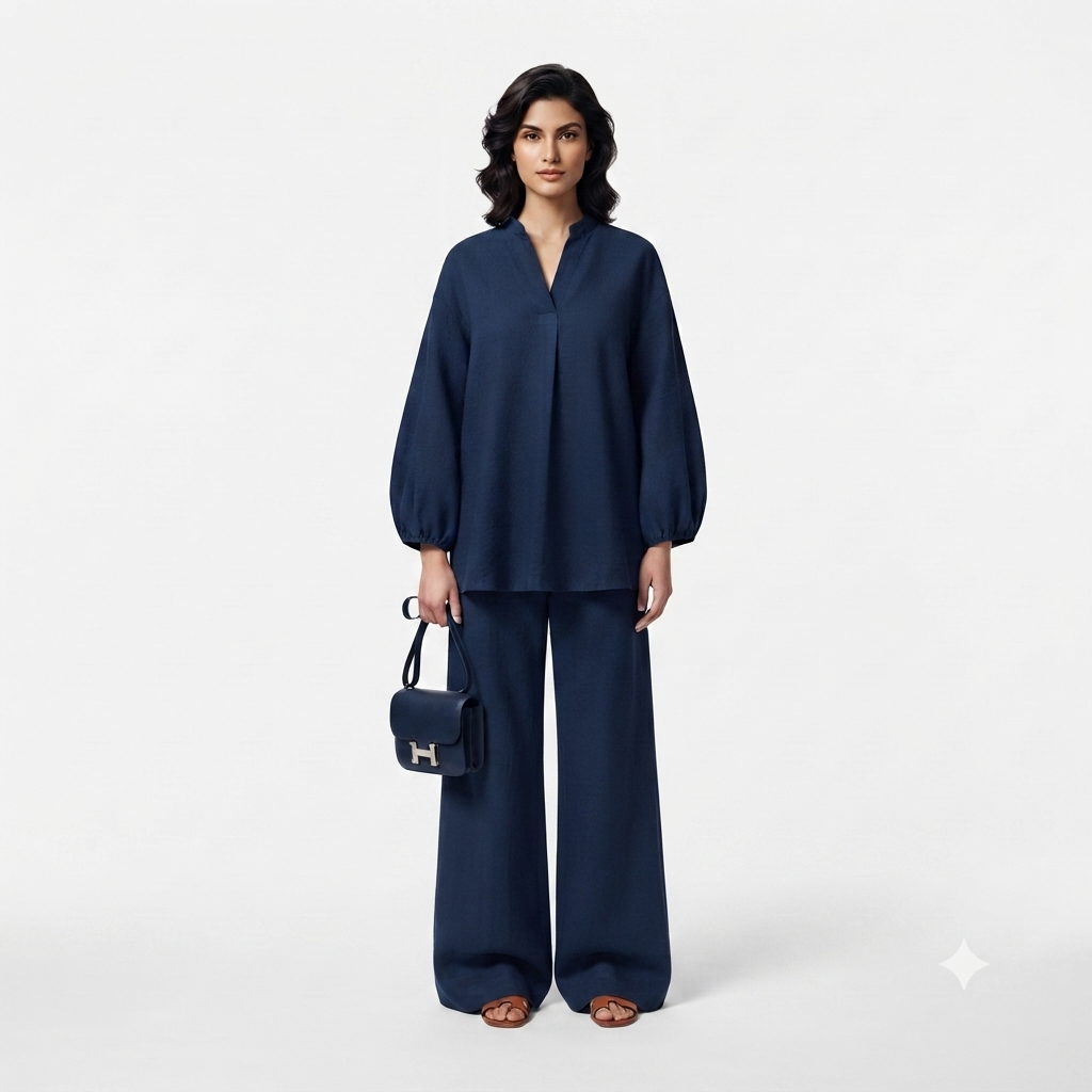 Poplin Cotton twinset - blue PRE ORDER (wordt 26/07 verzonden)