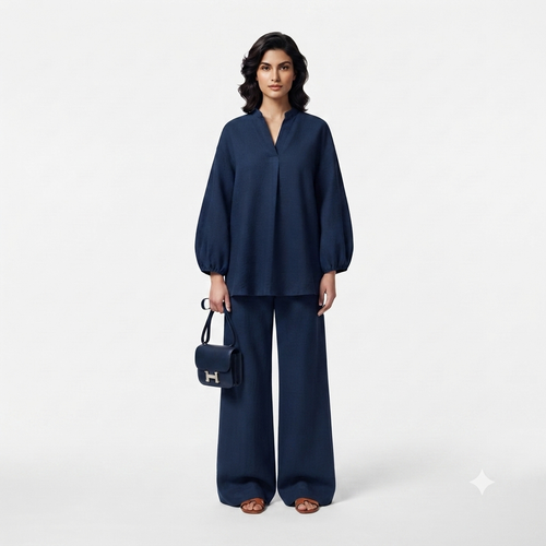 Poplin Cotton twinset - blue PRE ORDER (wordt 26/07 verzonden)