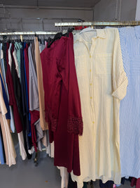 Cattleya rok set burgundy en gele blouse jurk