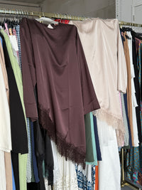 Magic surinamegirlie blouse strik Lace bruin en beige