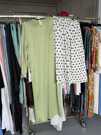 Coverd26 T shirt jurk mint groen en witte stippels rok