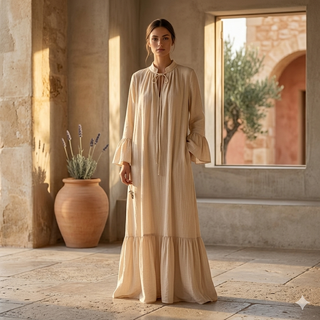Soleil et Coton – Jouw favoriete Zomerse Maxi beige