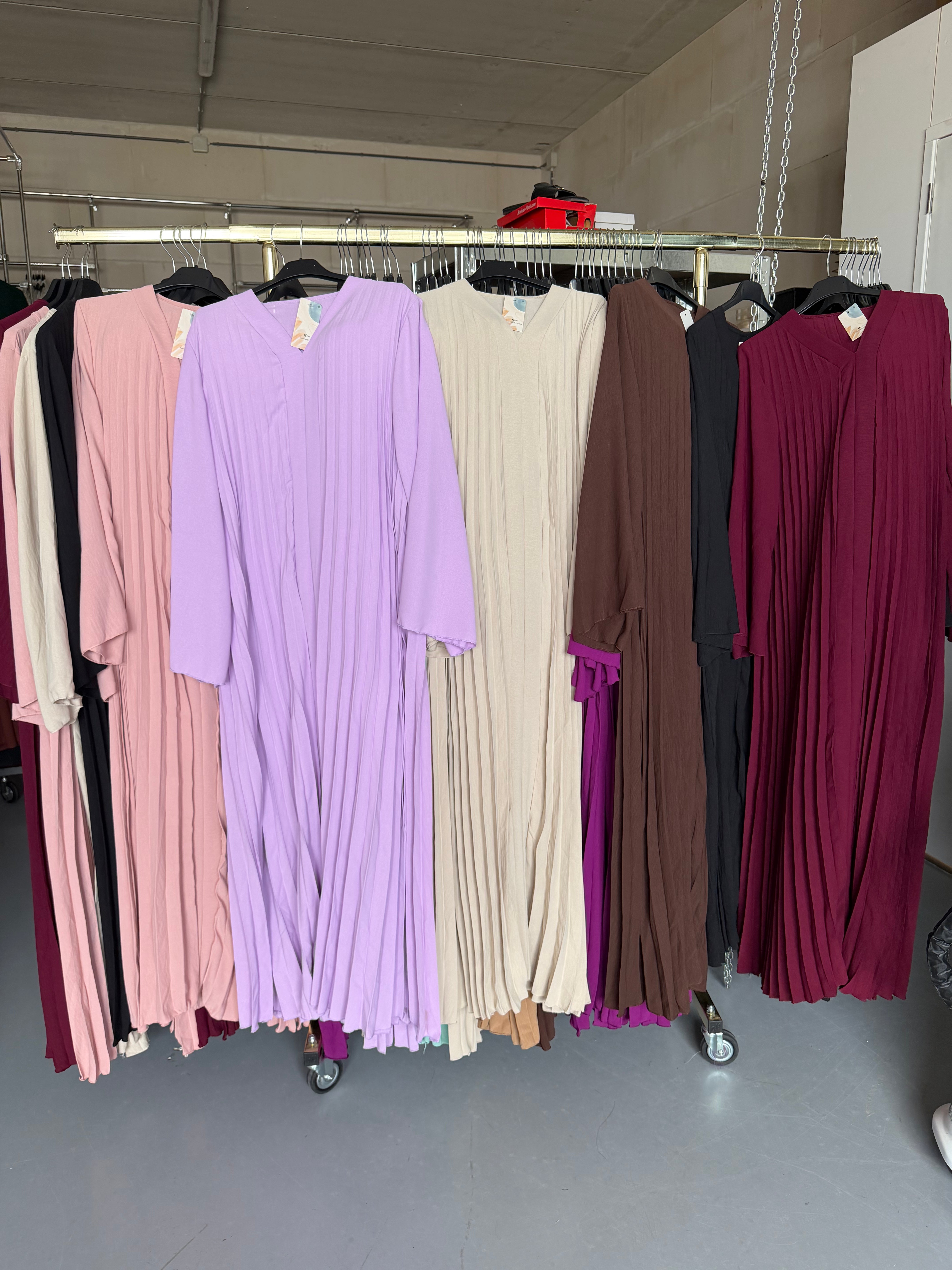 Sullynaya licht roze lila beige bruin zwart en bordeaux flora jurken (6)
