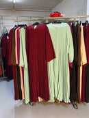 Madam turqoise en burgundy flora jurken