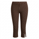Legging bruin met ronde stippels wit
