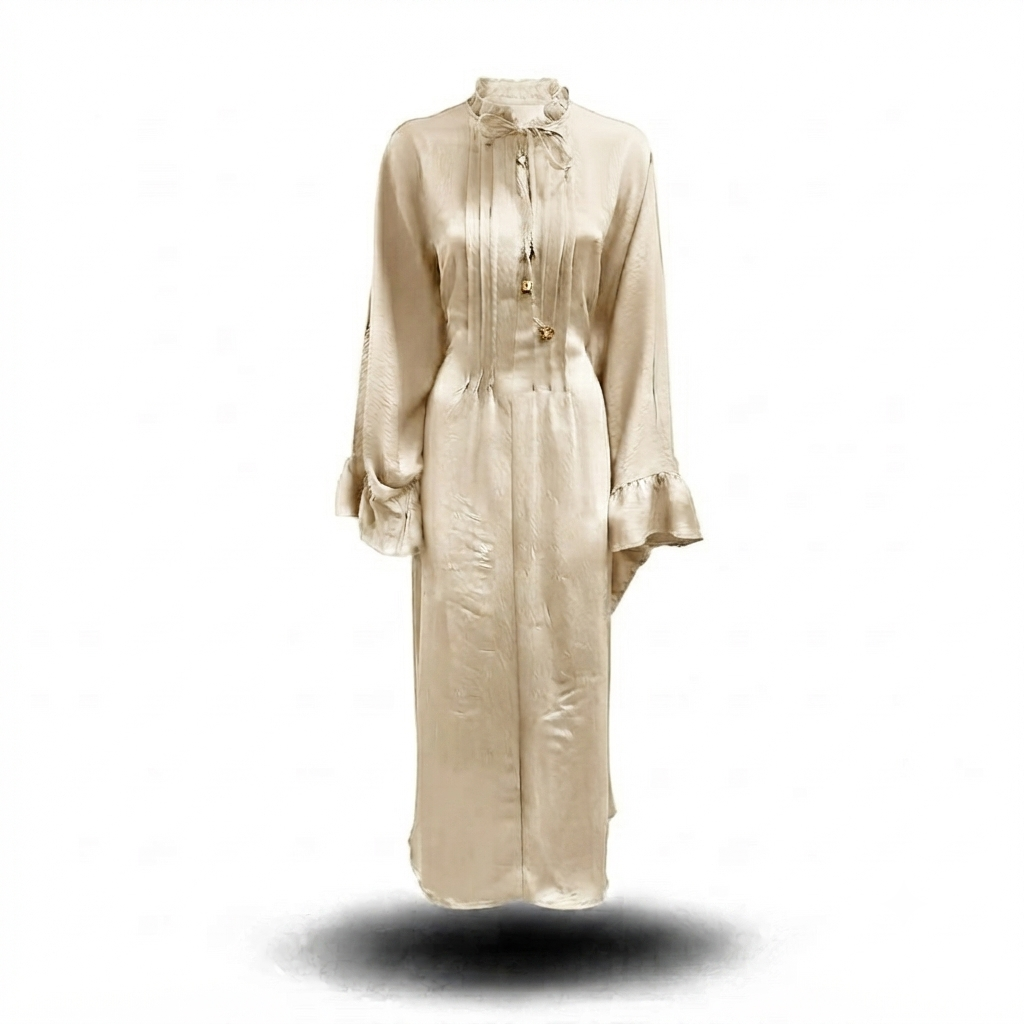 Sahara butterfly abaya - light beige