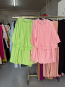 Michelle licht groen en roze rok setjes