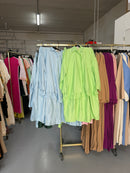 Audrey licht roze en licht blauw rok setjes van viscose