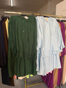 Mkn donker groen en licht blauw rok setjes van viscose