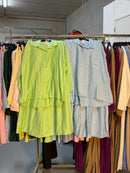 Chaima C licht blauwe en licht groene rok setjes van viscose