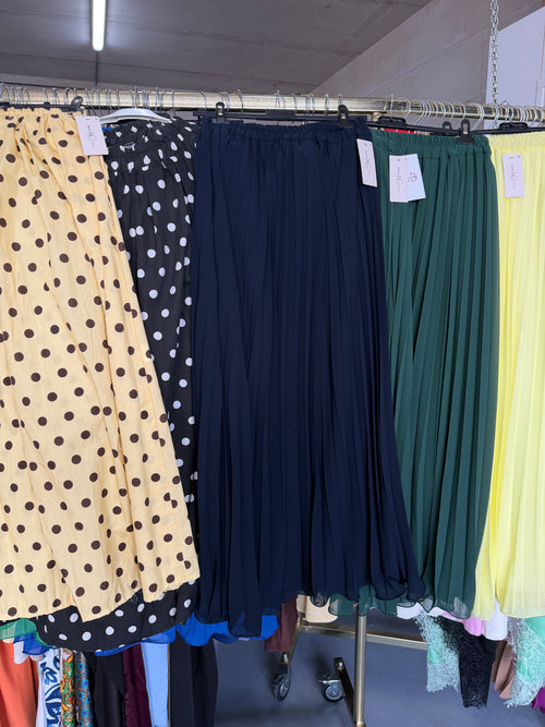 Shanne navy rok plisse