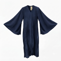 Flora wijde jurk - Navy