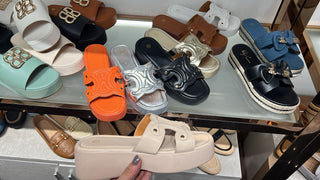 SLIPPERS BRUIN MET VERHOGING - FEW LEFT