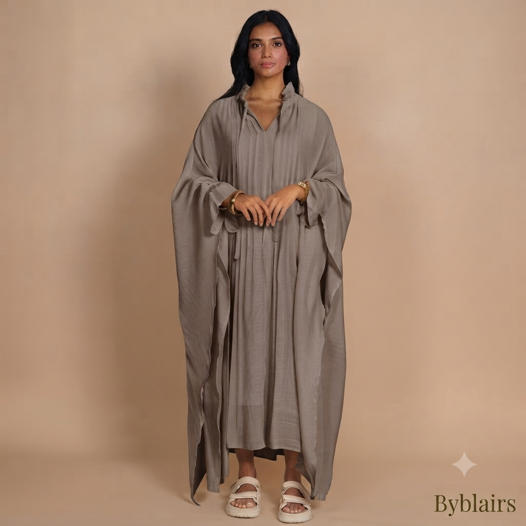 Sahara butterfly abaya - donker taupe
