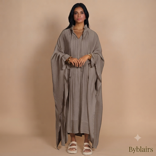 Sahara butterfly abaya - donker taupe
