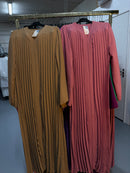 Lutfullah bruin en roze flora jurken