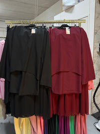 Mochi zwart en burgundy rok setjes (samenvoege)n)