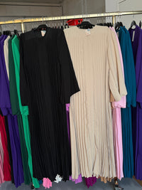 Rahiela86 zwart en beige flora jurken