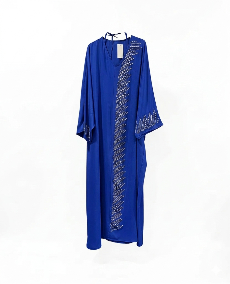 De "Midnight Shimmer" Abaya - kobalt blauw