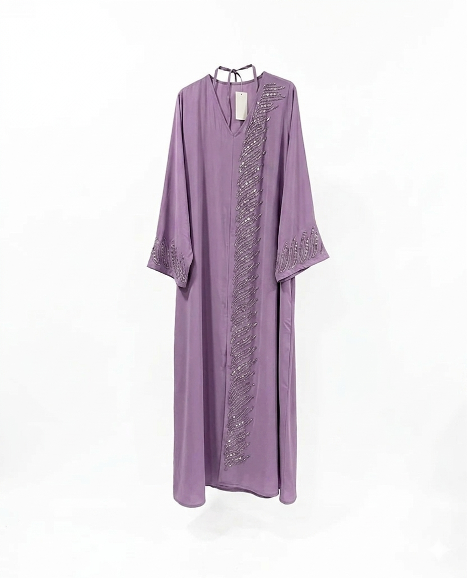 De "Midnight Shimmer" Abaya - lila