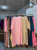 Selouane licht roze en beige flora jurken