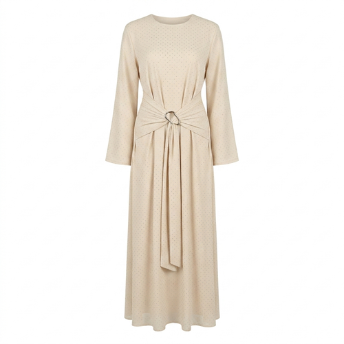 Nenna long sleeves dress - beige