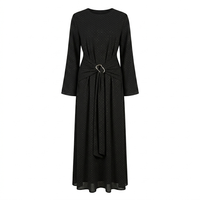 Nenna long sleeves dress - black