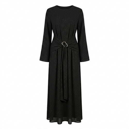 Nenna long sleeves dress - black