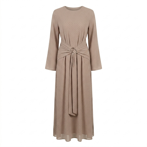 Nenna long sleeves dress - taupe