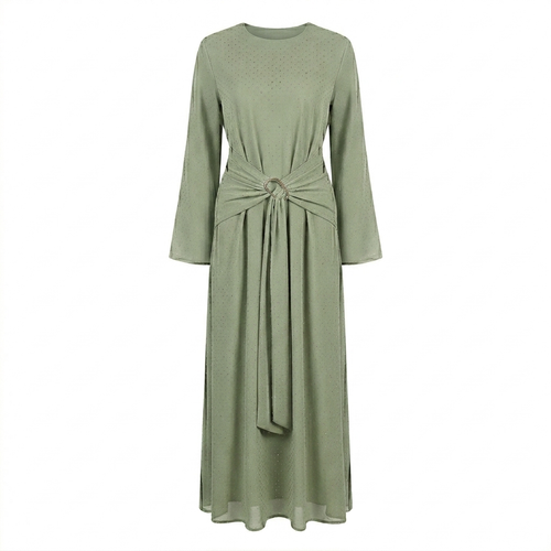 Nenna long sleeves dress - khaki