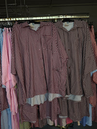 A.guzel koffie bruin L en XL en burgundy L en XL ruitjes setjes