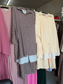 Queen_Malika bruin en geel ruitjes broek setjes maat L