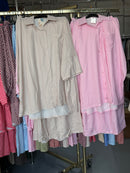 Akh_yasmina licht roze en beige broek setjes ruitjes
